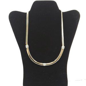 The Limited Necklace Gold Tone and Rhinestone Snake Chain Jewelry